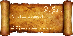 Parotzi Zsanett névjegykártya